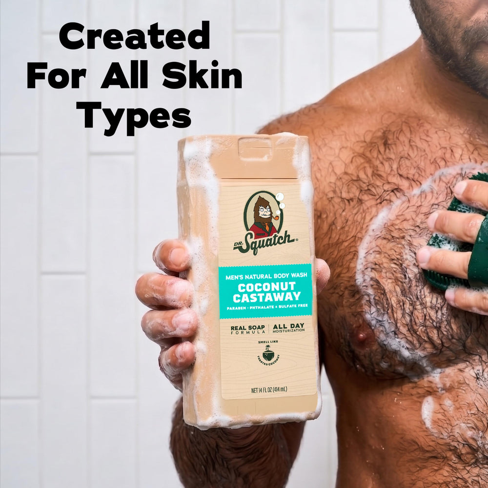 Dr. Squatch dos fragancias Fresh Falls y Coconut Castaway juntas