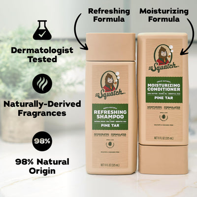 Dr. Squatch Pine Tar pump action dispensing product for easy use