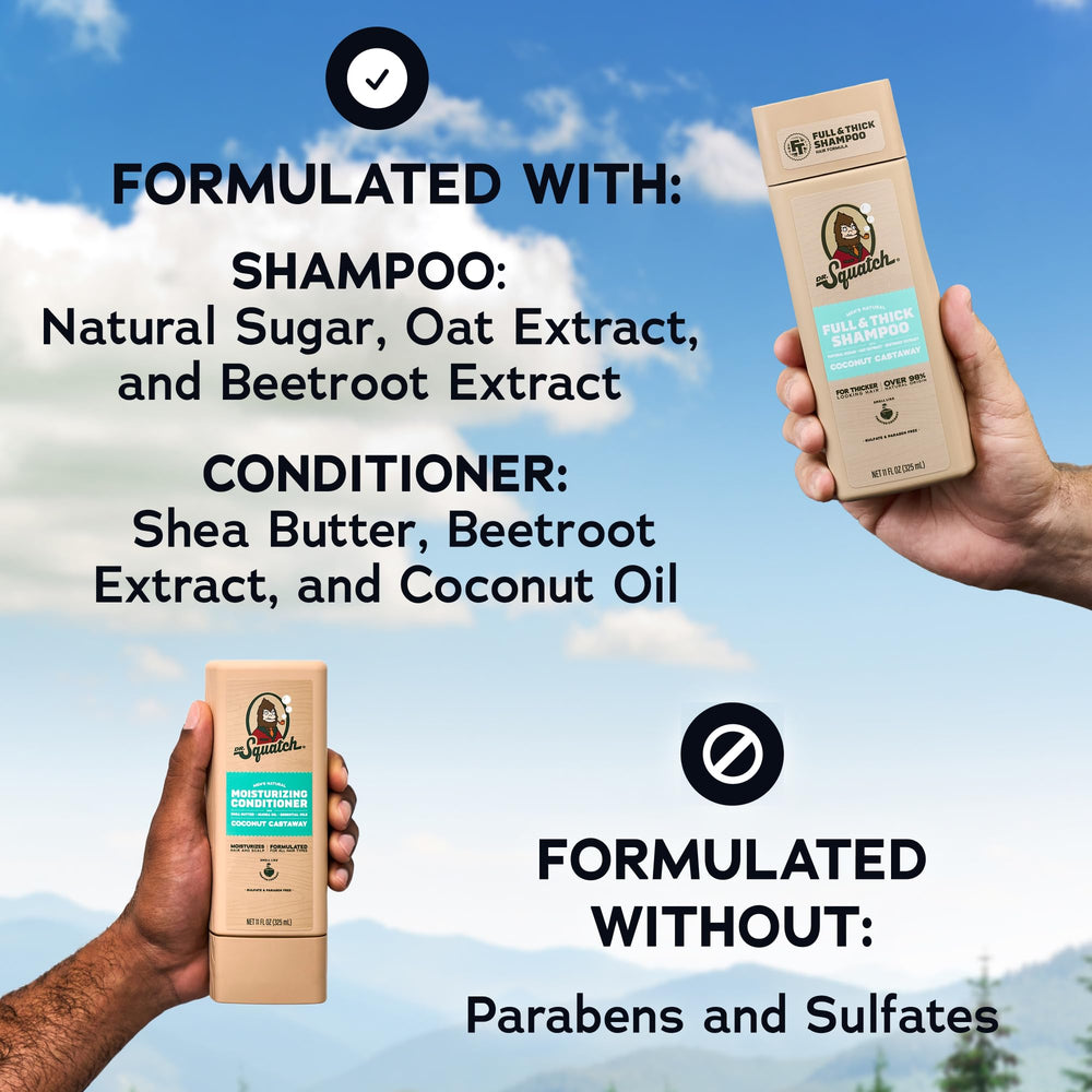 Dr. Squatch set junto a coco para evocar aroma tropical natural