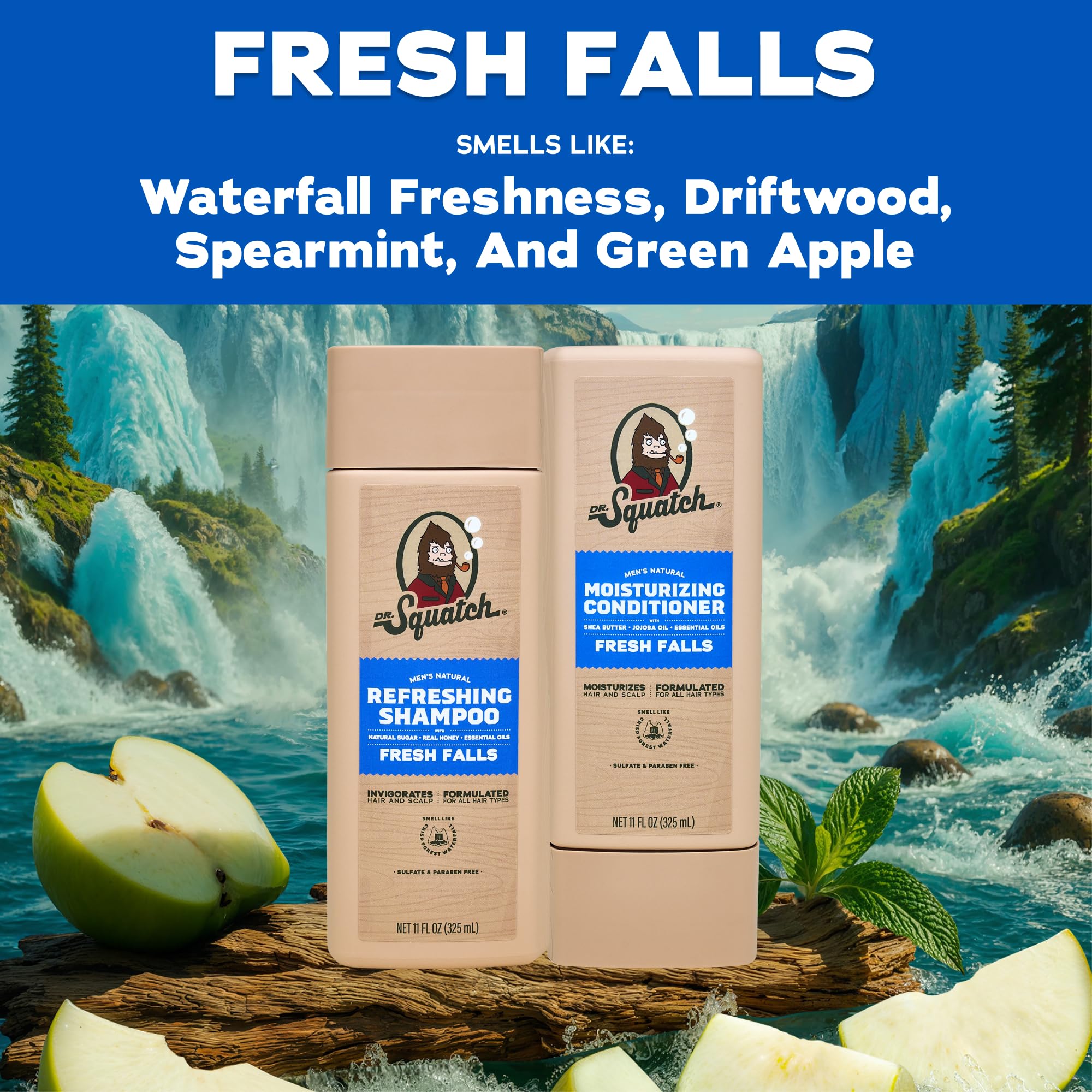 Dr. Squatch shampoo texture on palm showing gentle lather and cleansing benefit