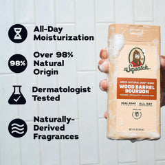 Dr. Squatch botella 14 oz junto a objeto para comparación de tamaño práctico