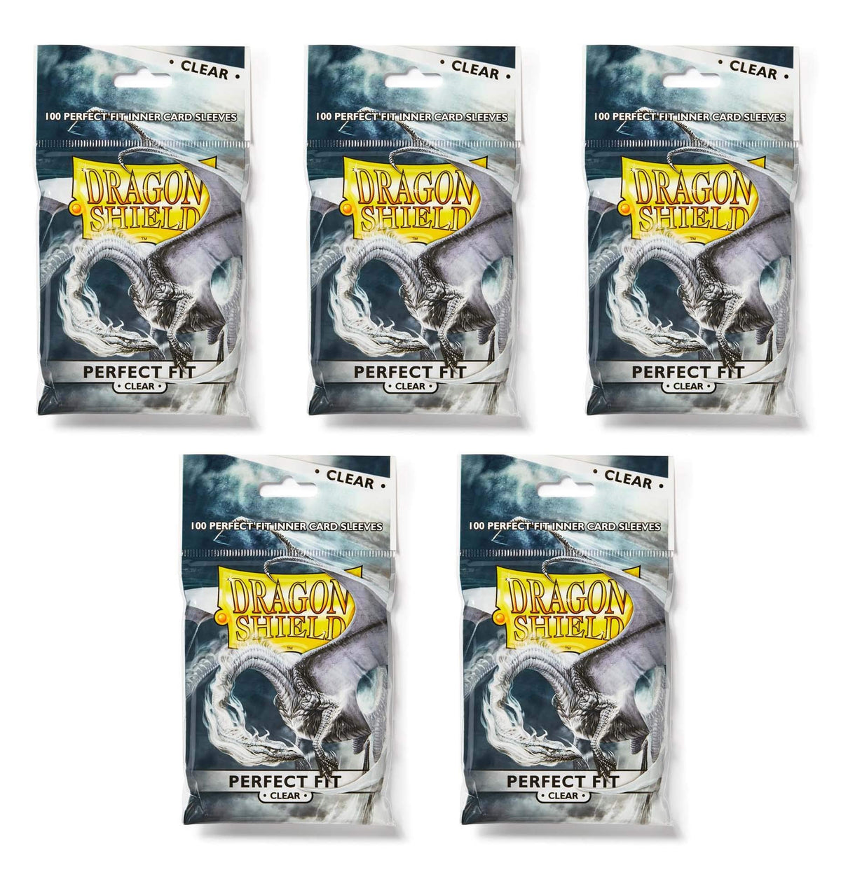 Dragon Shield frente del paquete con 100 fundas y visibilidad clara