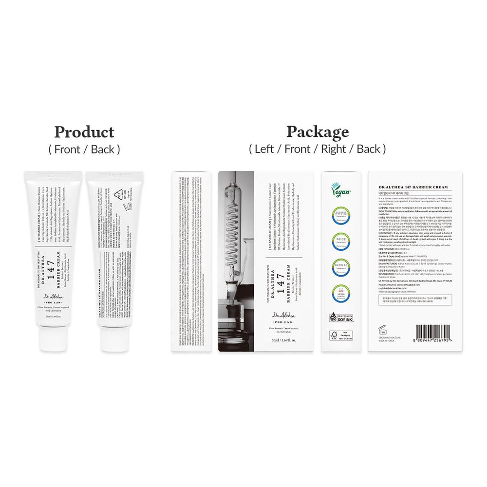 Dr.Althea label detail image showing ingredient callouts for informed choice