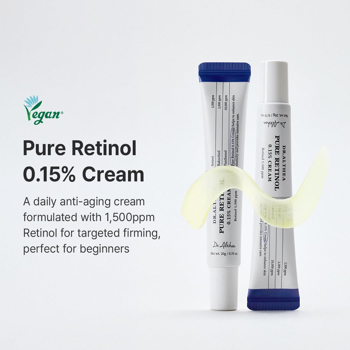Dr.Althea crema textura ligera en primer plano, aspecto no pegajoso