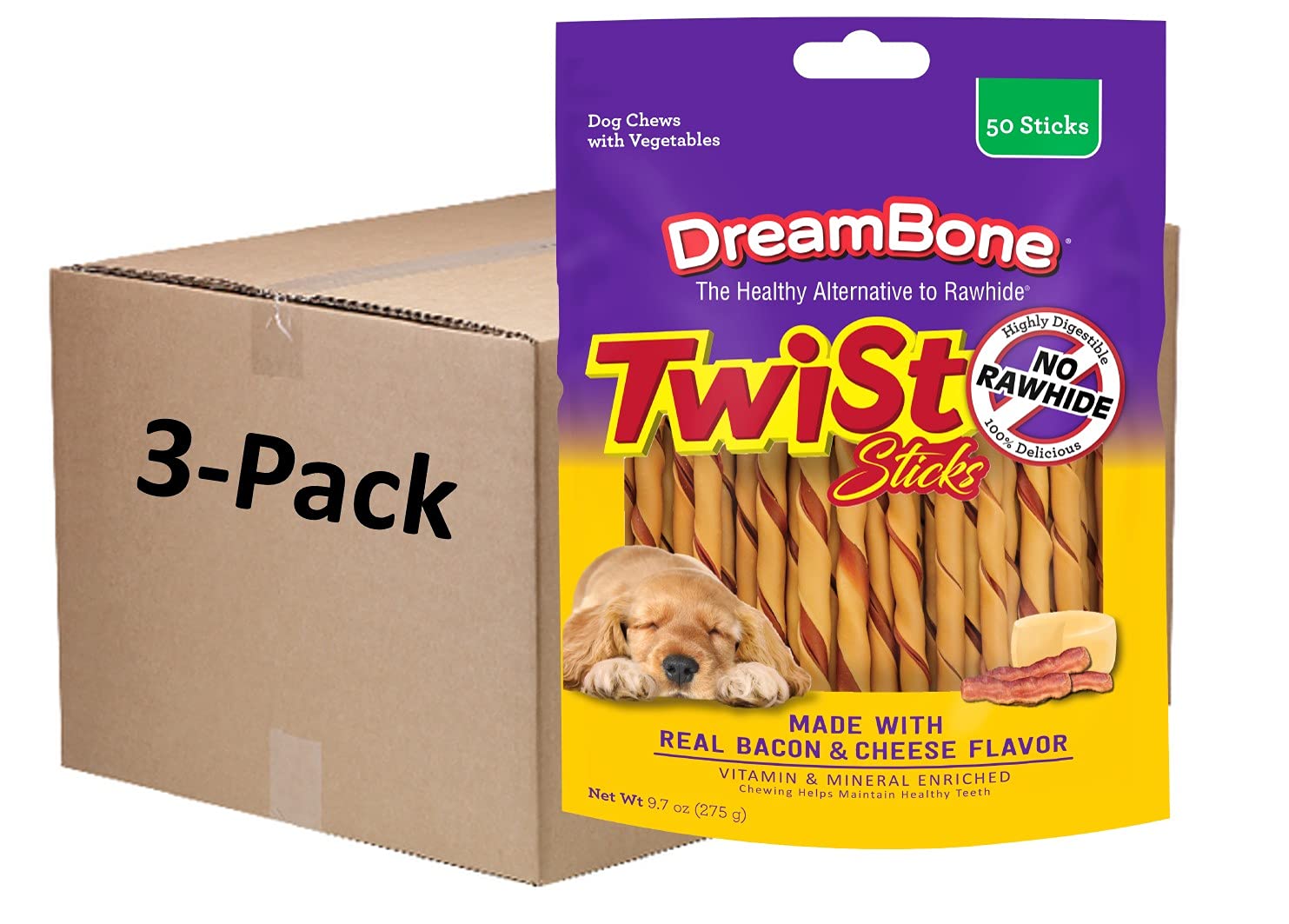 DreamBone empaque frontal mostrando pack de 50 unidades y beneficios