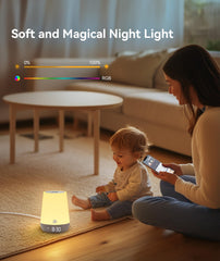 Dreamegg luz nocturna encendida en habitación infantil, crea ambiente relajante