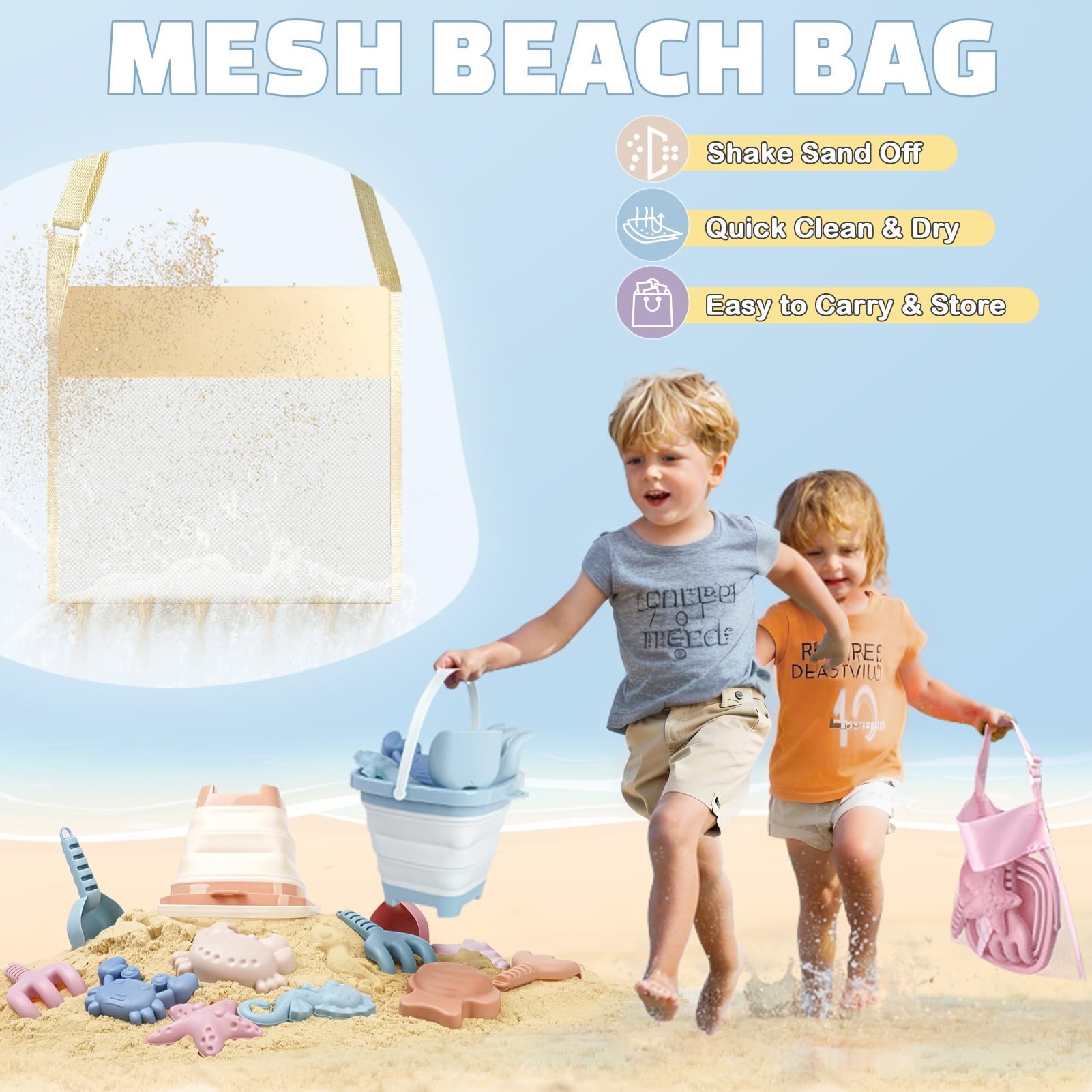 Dreamon bolsa de malla con todo el set, facilita guardar y secar