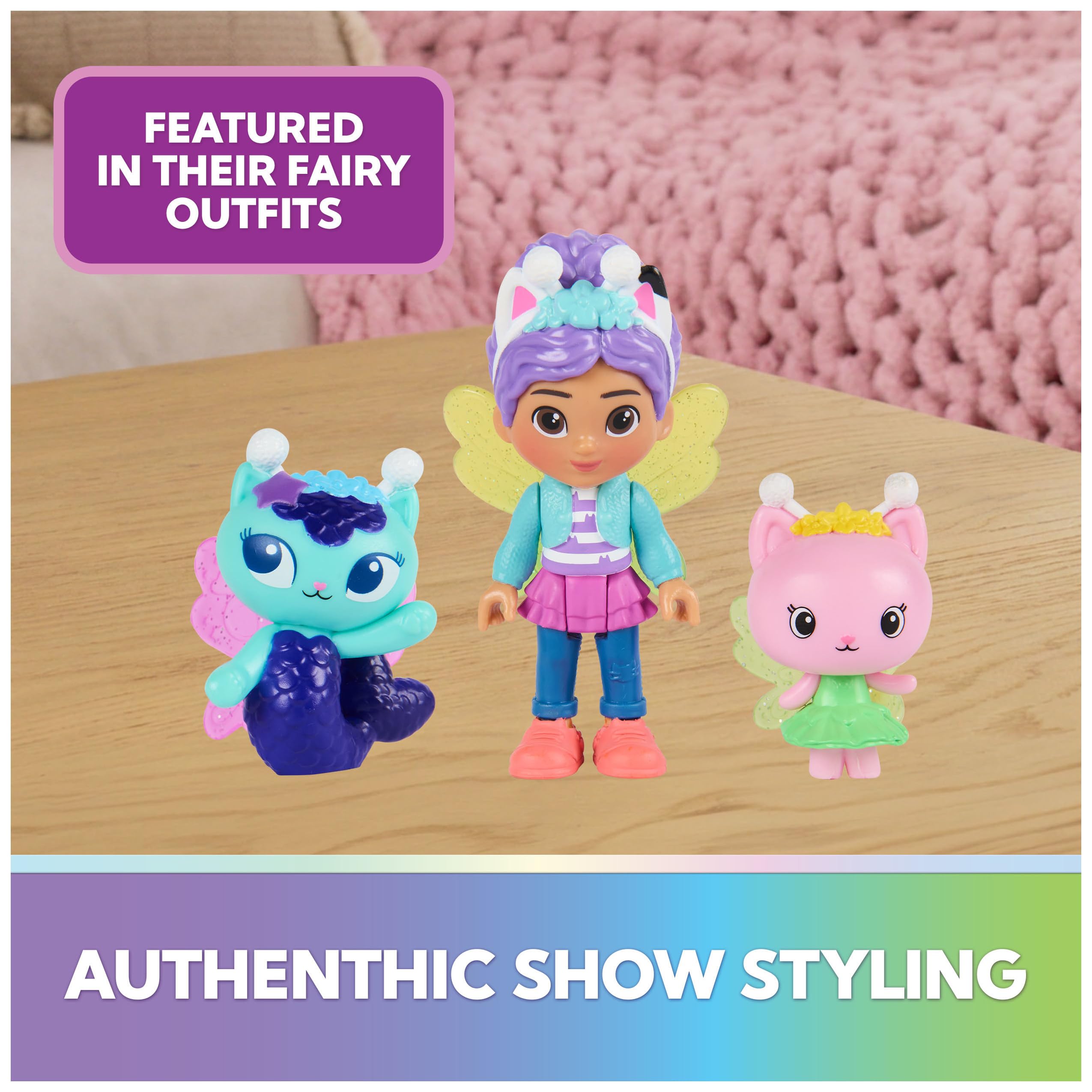 DREAMWORKS GABBY'S DOLLHOUSE figuras integradas en Flutter Magic Fairy Playset para juego ampliado