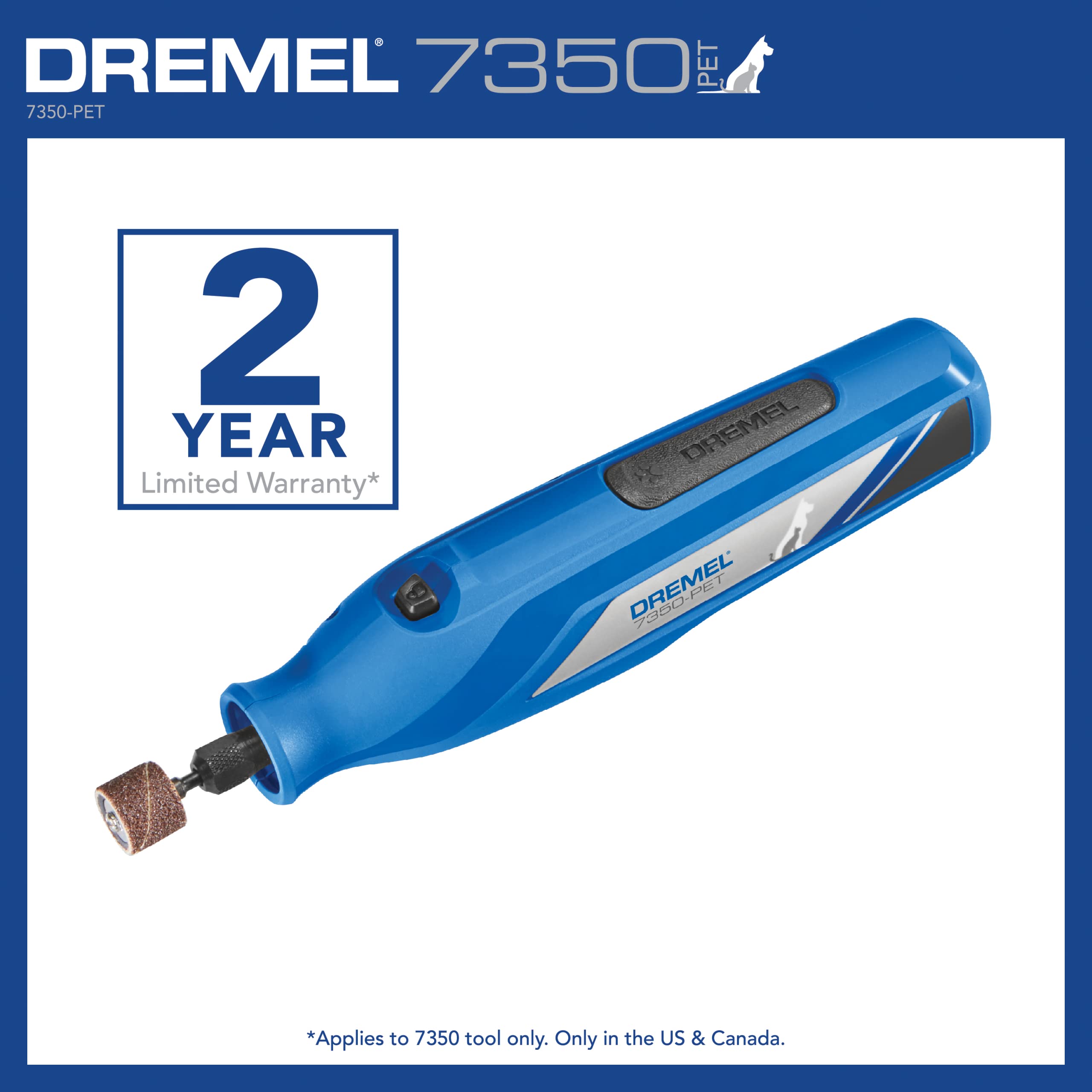 Dremel 7350-PET enfoque en agarre ergonómico para sesiones prolongadas