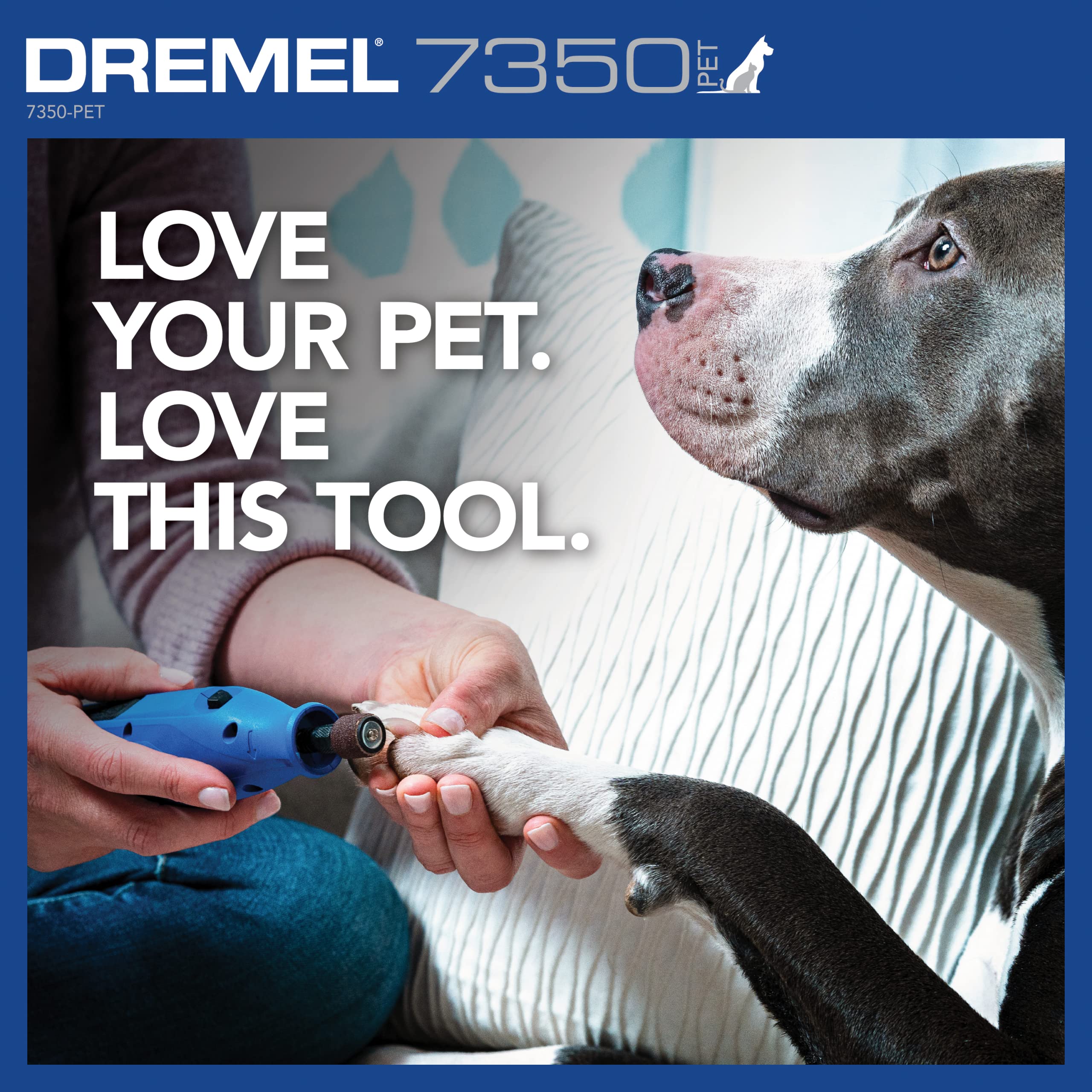 Dremel 7350-PET en entorno doméstico para aseo de mascotas cómodo