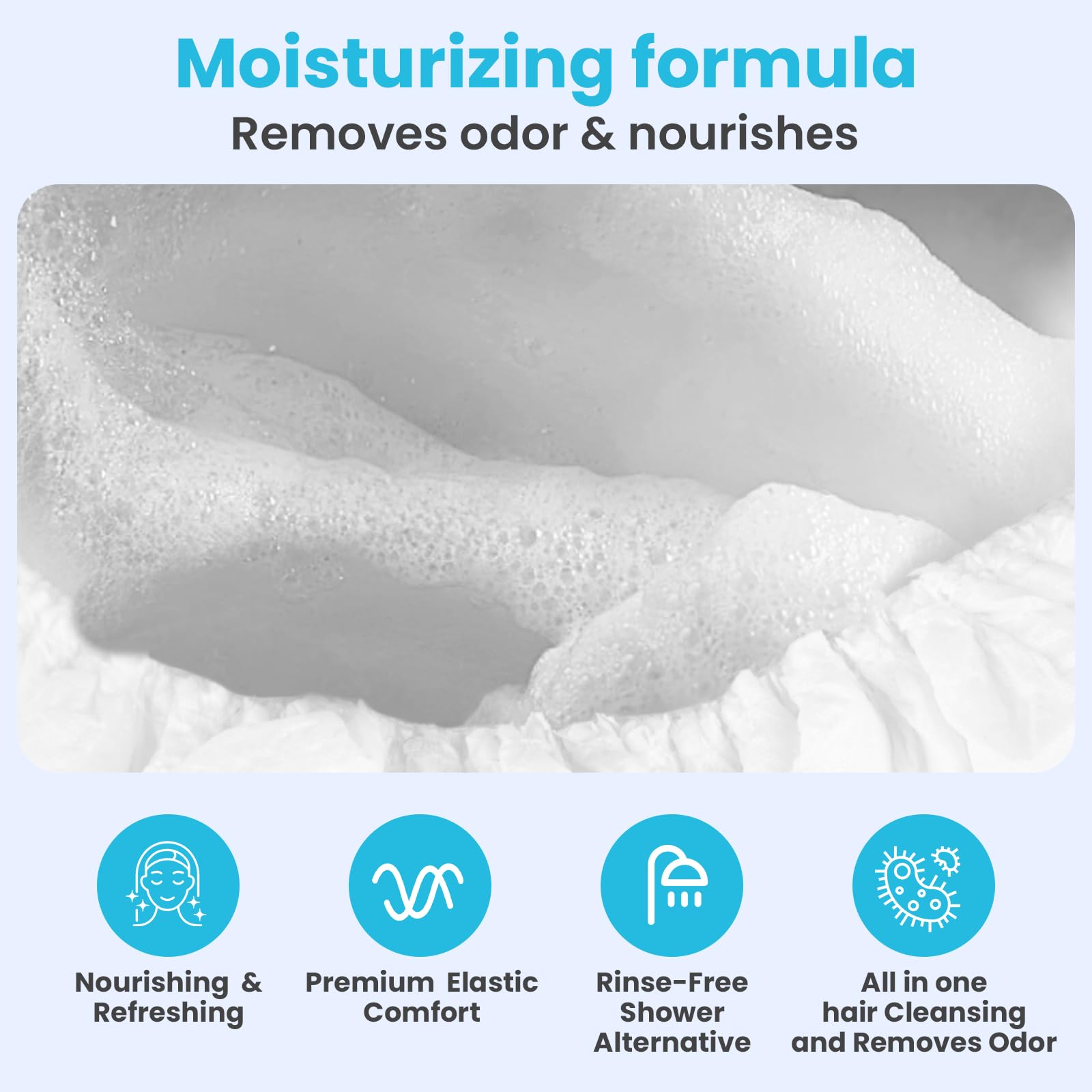 Drench! Medical etiqueta con ingredientes aloe vera vitamina E y provitamina B5