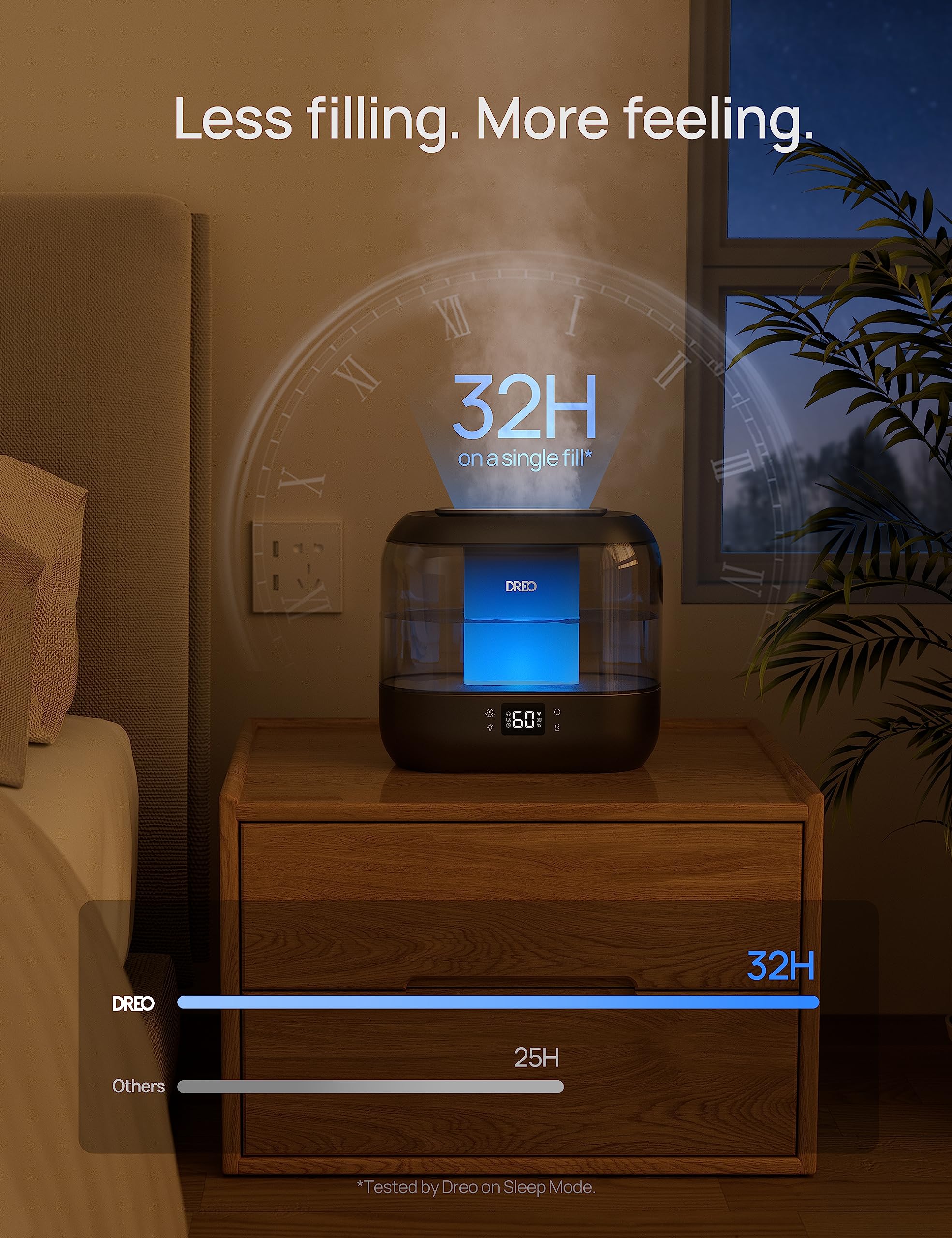 DREO panel y smartphone mostrando control por app y facilidad de uso