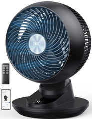 DREO smart fan front view showing compact design and strong airflow benefit