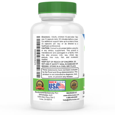 DrFormulas Nexabiotic ingredients label listing 23 strains and prebiotic details