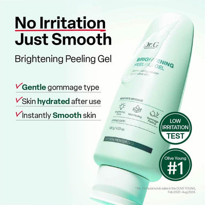 Dr.G textura del gel en primer plano, indica exfoliación suave e hidratación
