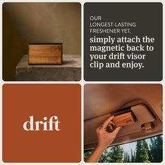 Comparación de tamaño Drift junto a una regla, demuestra ajuste compacto y conveniente