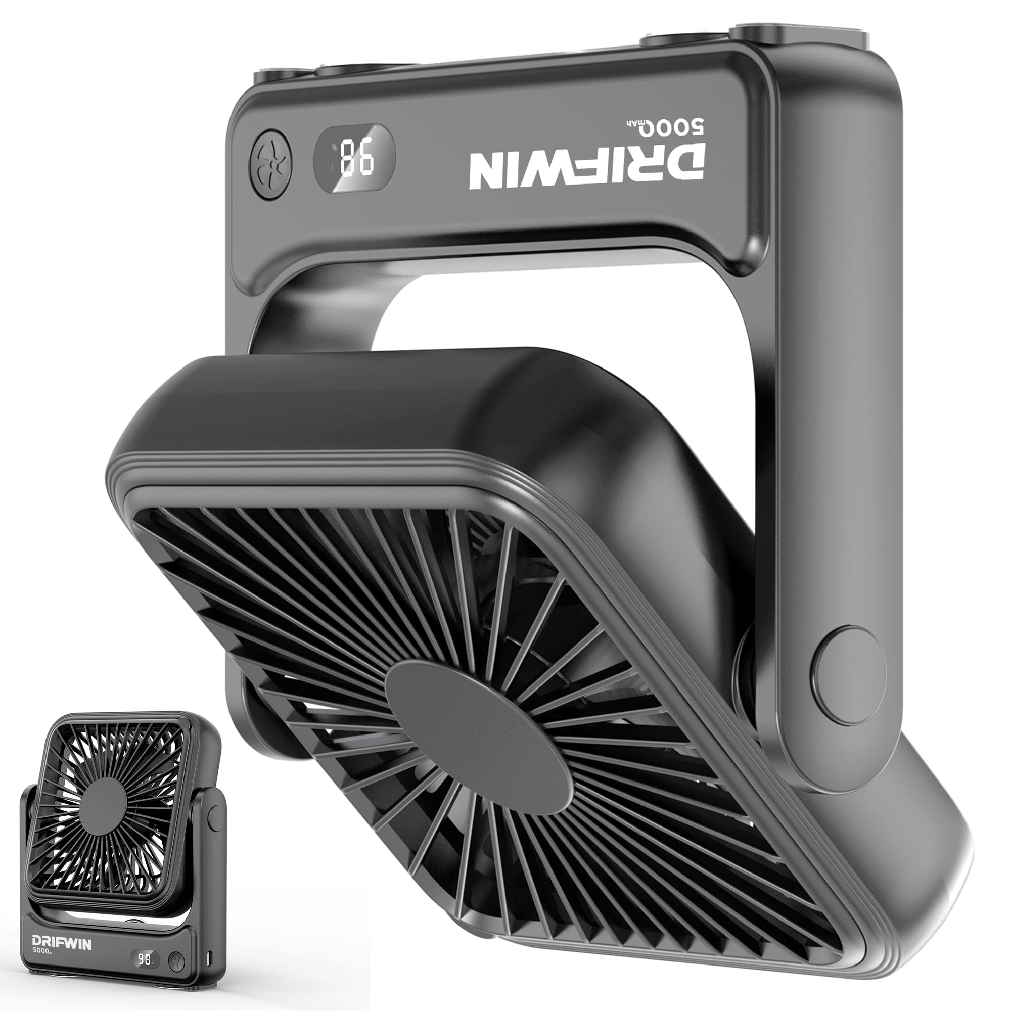 DRIFWIN vista frontal del ventilador compacto con empaque práctico