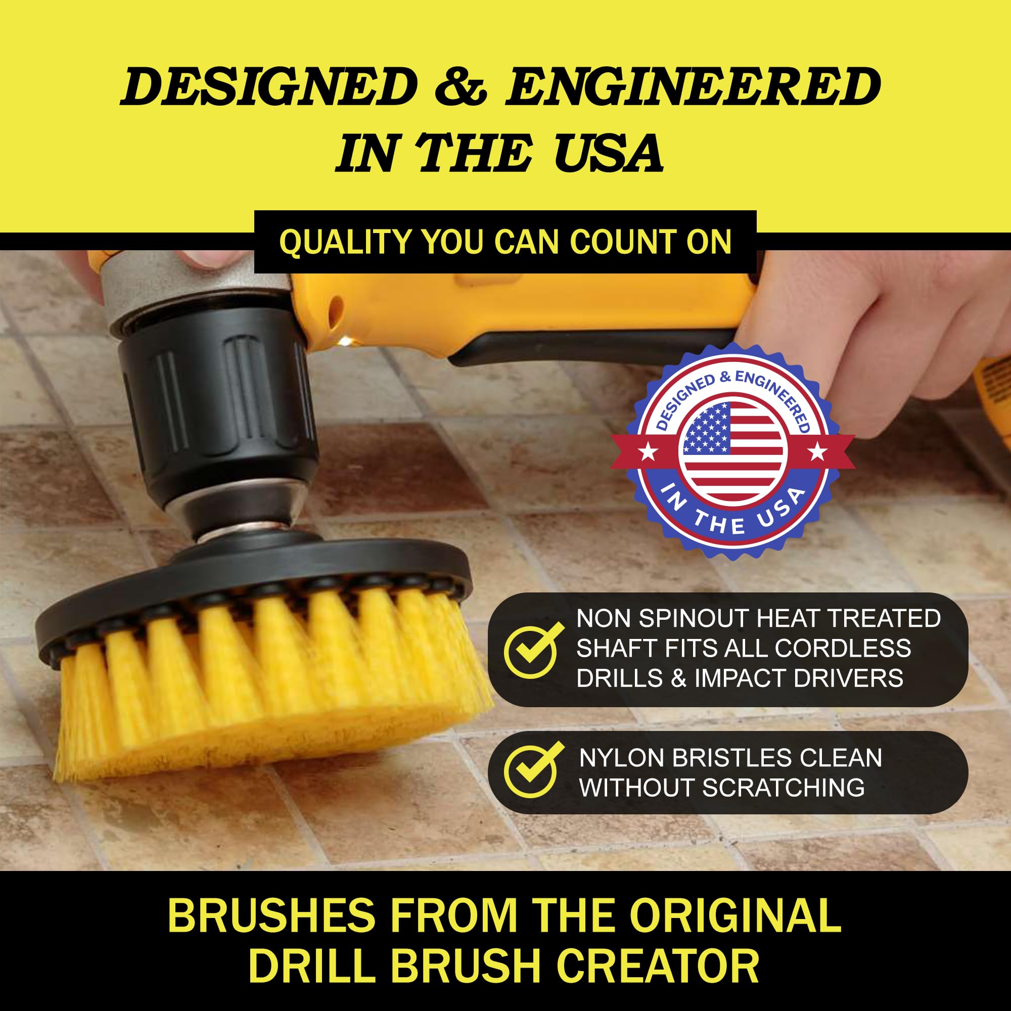 Drillbrush distintos tamaños de cepillos para todas las superficies