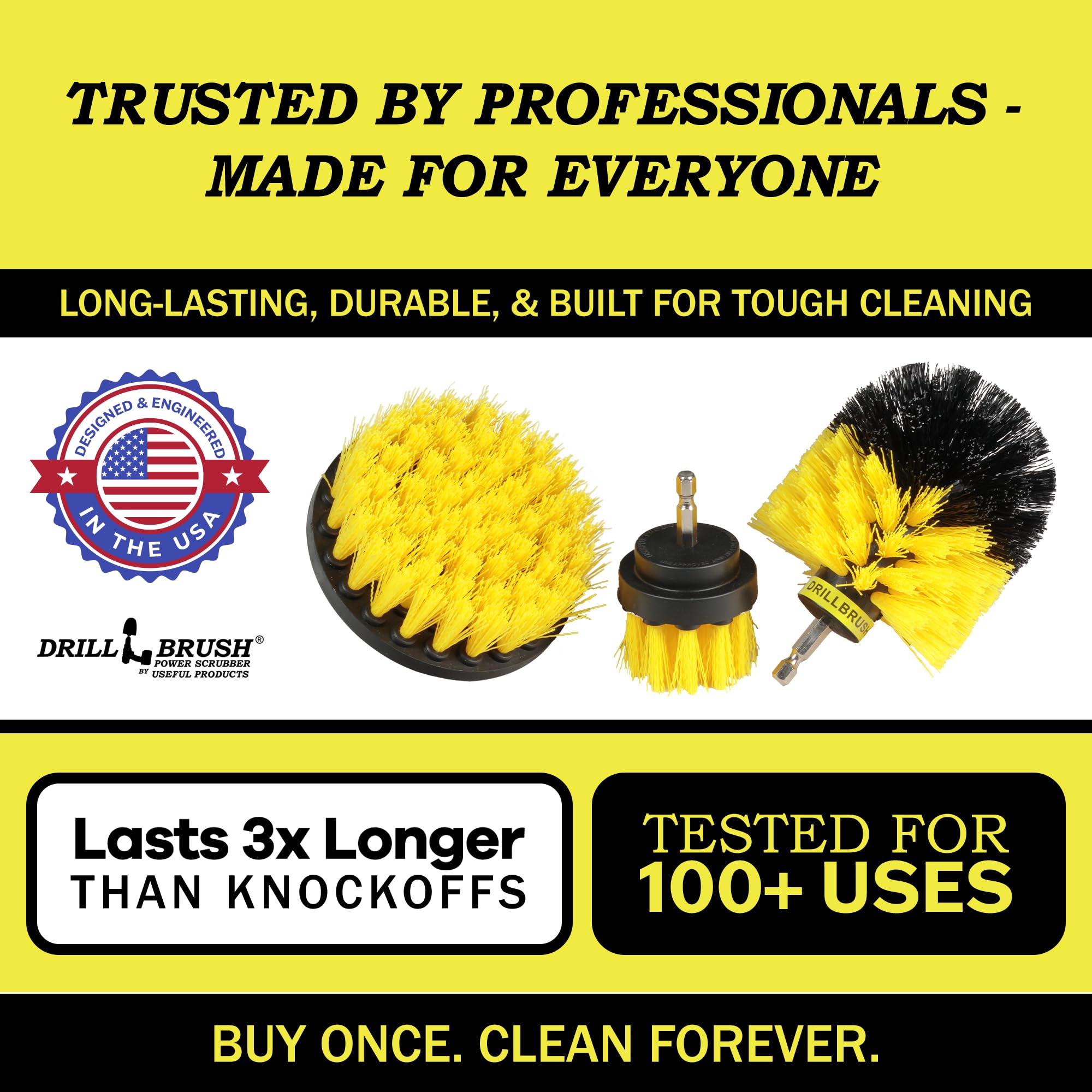 Drillbrush cepillos enjuagándose para mantenimiento sencillo