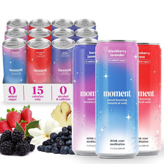 Drink Your Meditation front packaging showing 12-pack and benefits