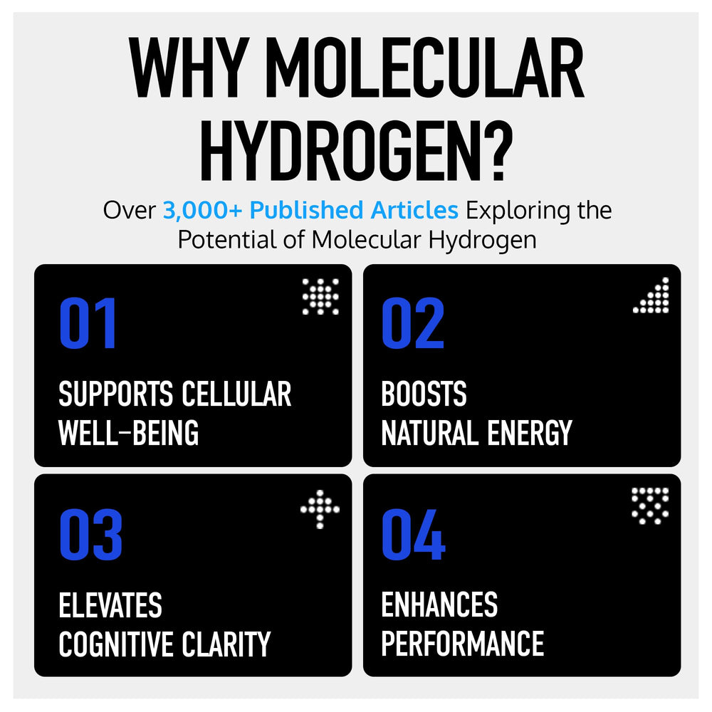 Drink HRW product label with claims, showing lab-verified production benefit
