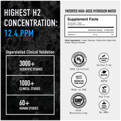 Drink HRW tablet close-up displaying texture and easy dissolution benefit