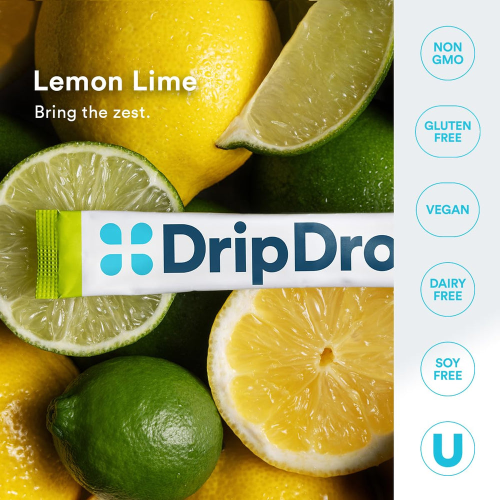 DripDrop packets inside a gym bag highlighting on-the-go convenience