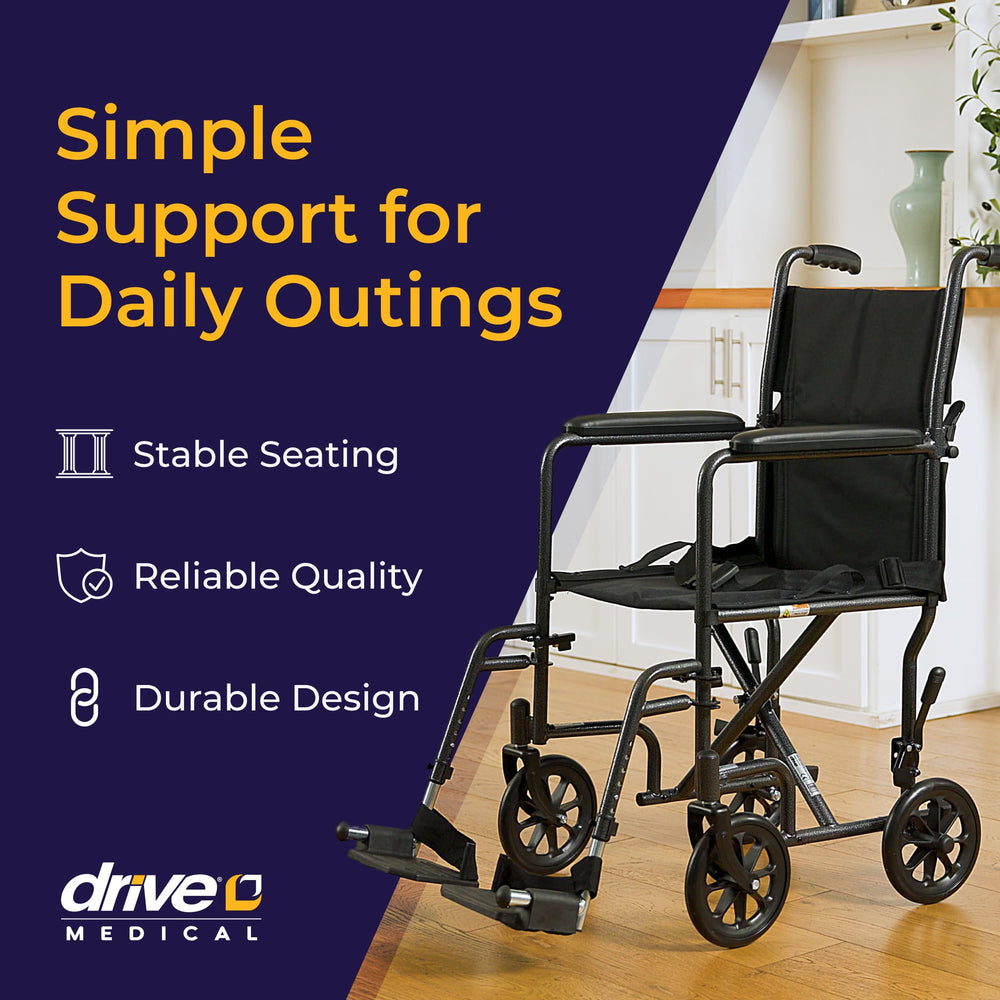 Drive Medical detalle del asiento de nylon acolchado fácil de limpiar y cómodo