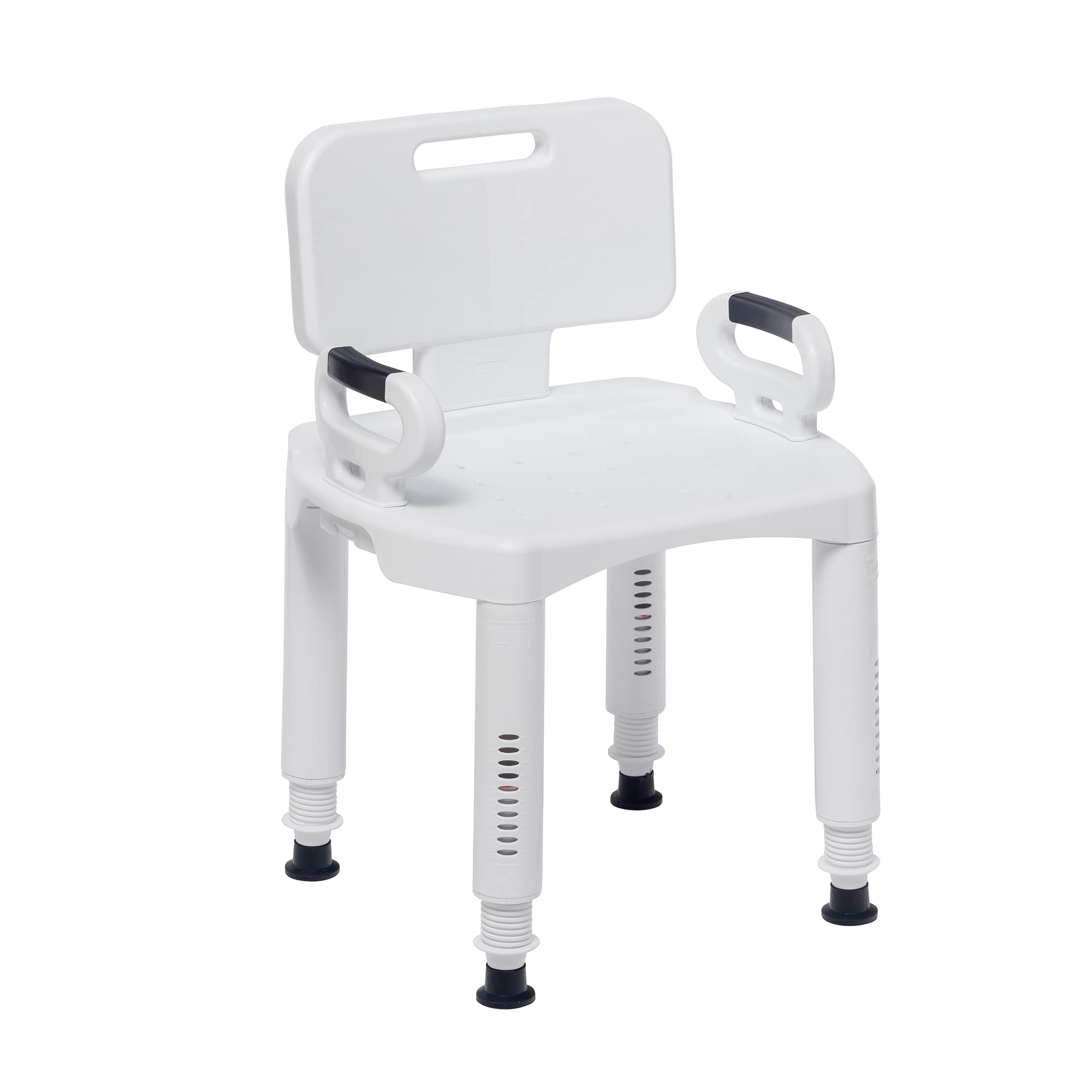 Drive Medical vista frontal del asiento de baño, aporta estabilidad