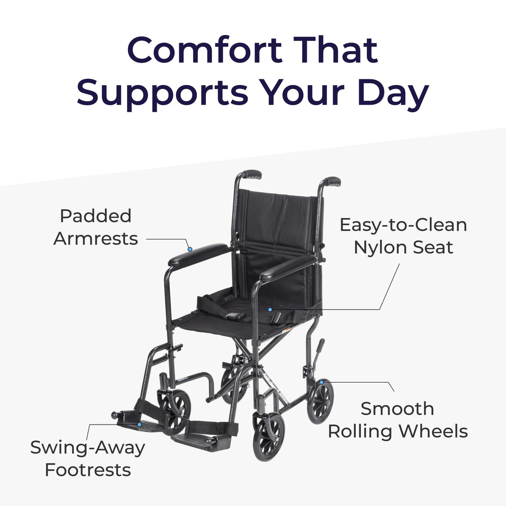 Drive Medical silla plegada en el maletero para transporte y almacenamiento práctico