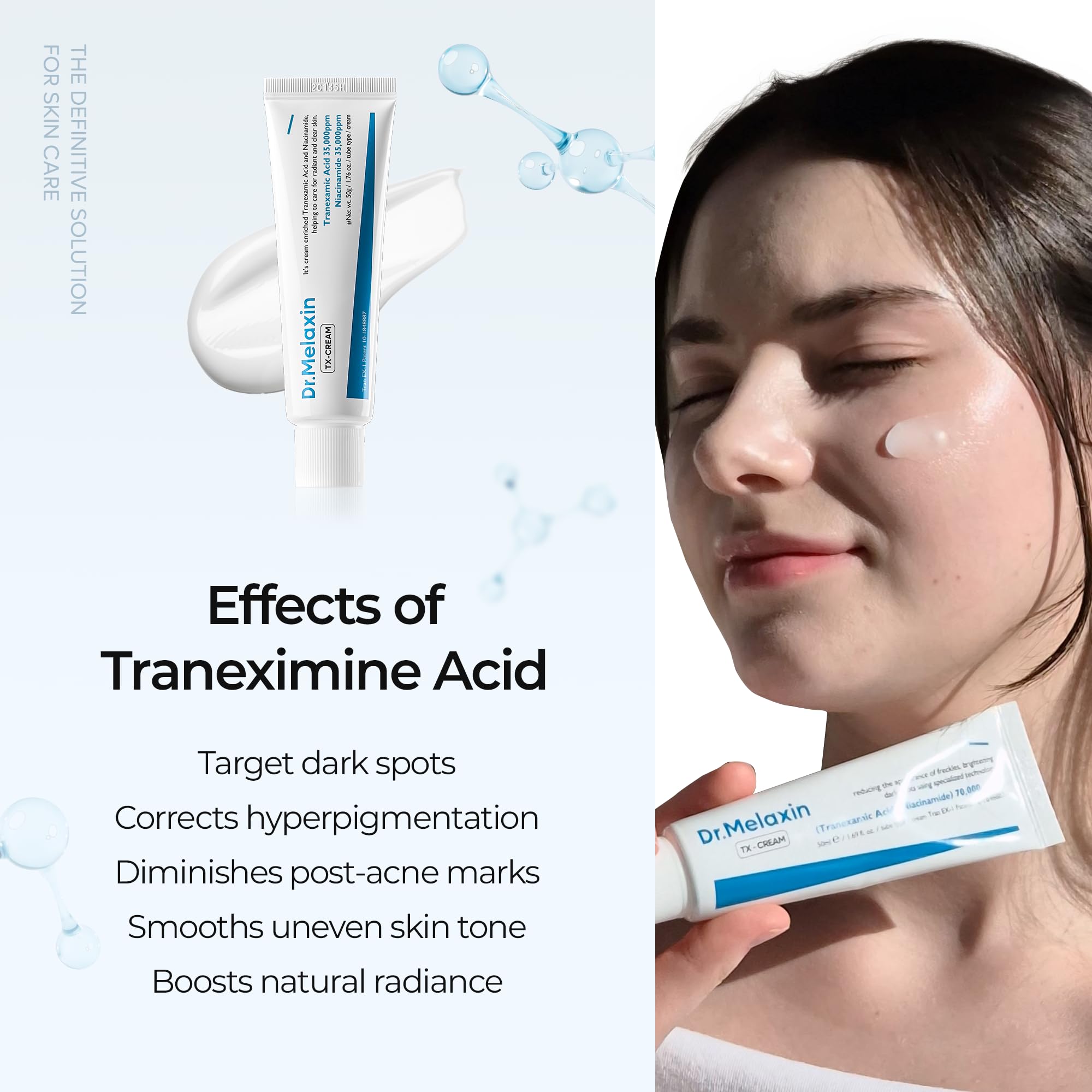 Dr.Melaxin crema en la yema del dedo para control de dosis