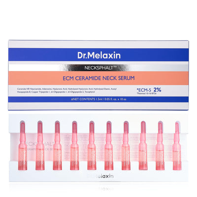 Dr.Melaxin front packaging showing box and ten ampoules for convenient treatment