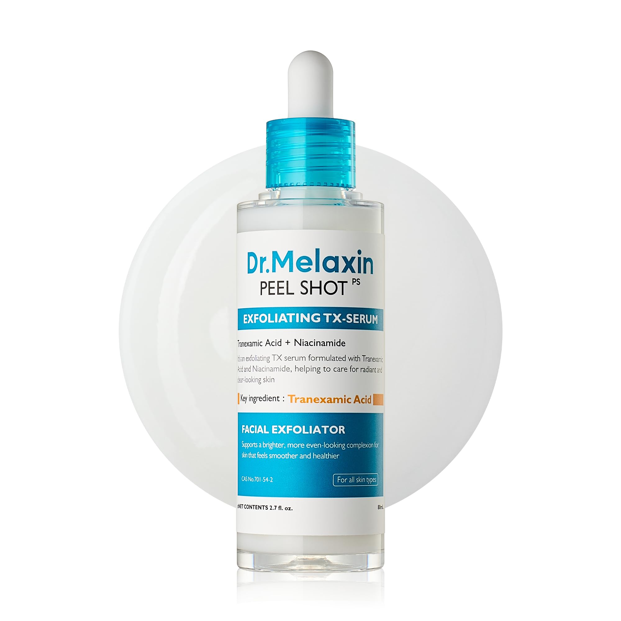 Dr.Melaxin bote frontal mostrando diseño y volumen de 80 ml