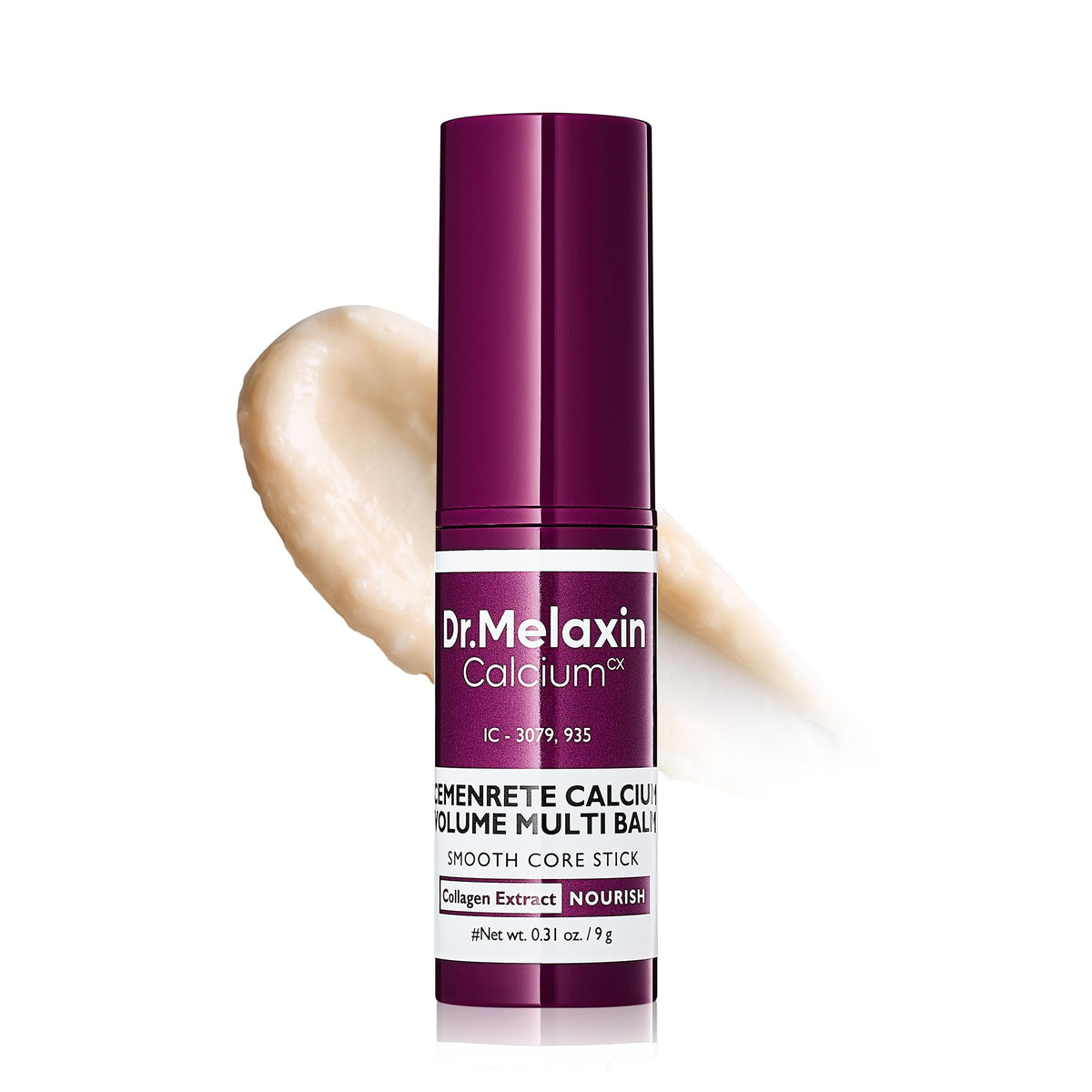 Dr.Melaxin envase frontal del stick reafirmante, muestra tamaño práctico