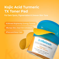 Dr.Melaxin textura de la toallita con relieve y lado liso, exfolia y trata manchas