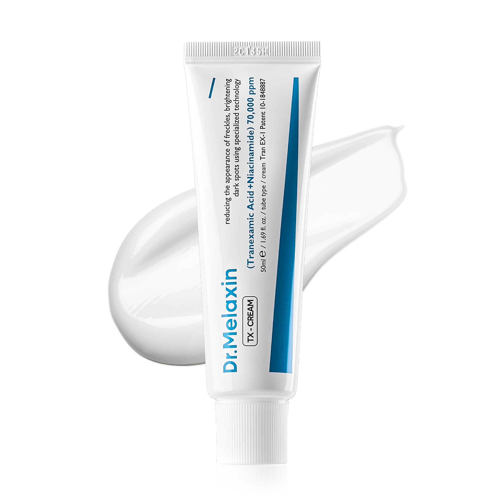 Dr.Melaxin tubo frontal 50 ml mostrando diseño y tamaño