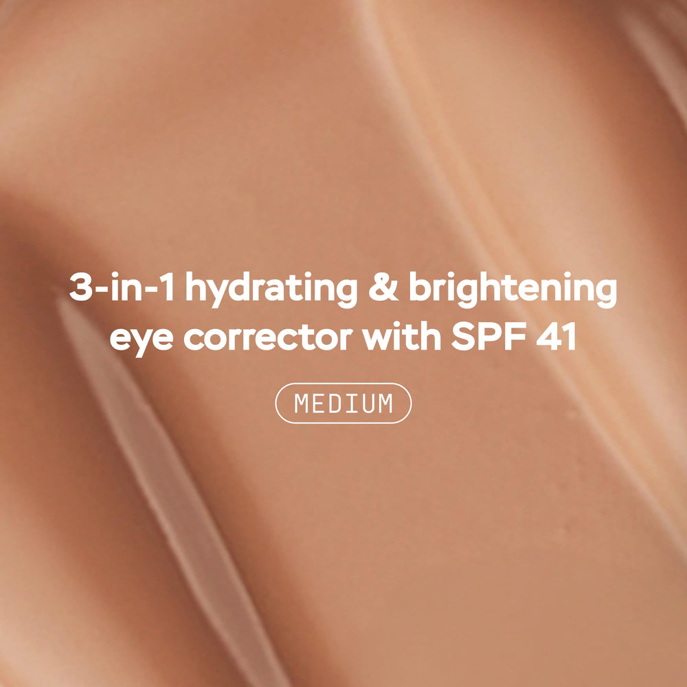 DRMTLGY corrector integrado con maquillaje demostrando mezcla sin pliegues