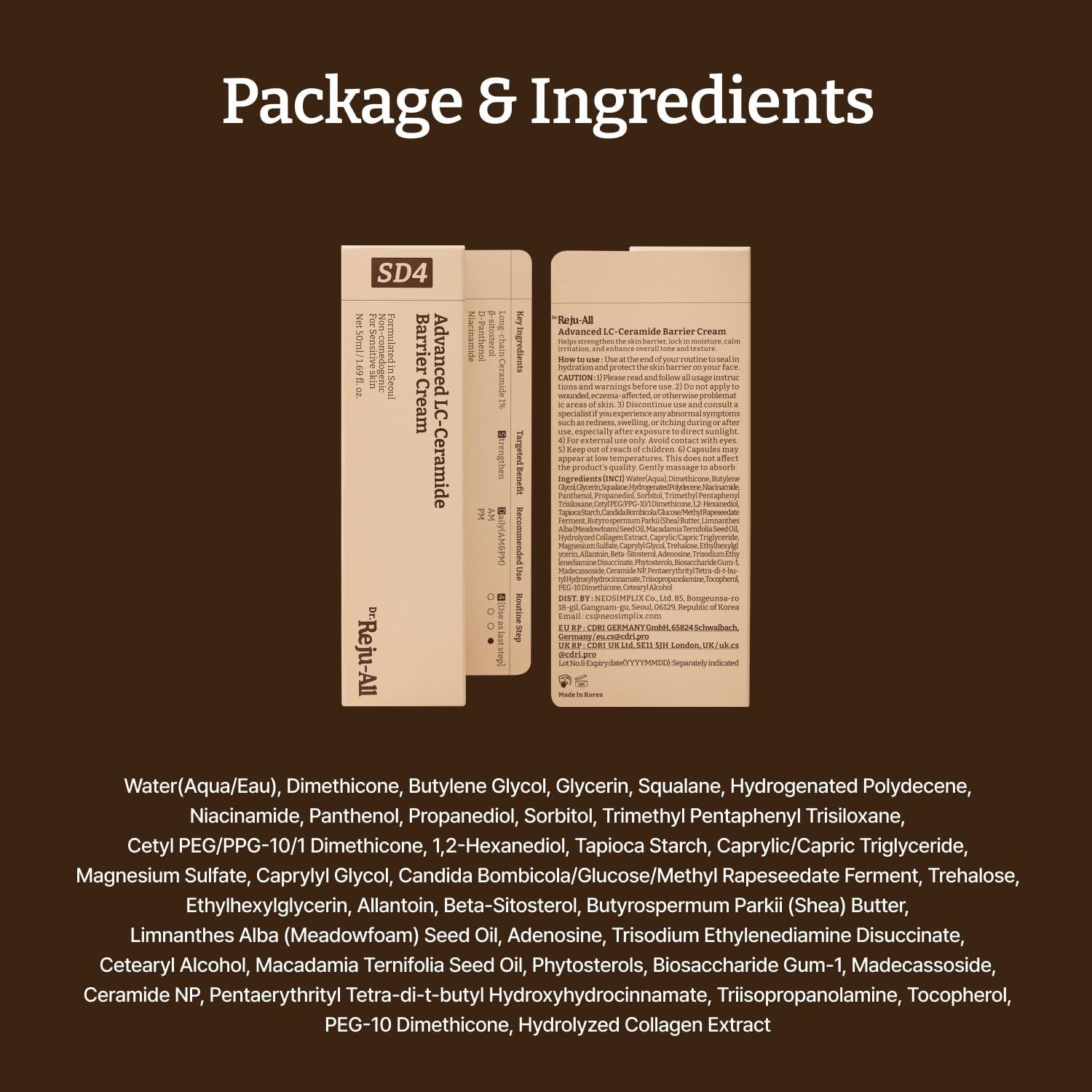 Dr.Reju-All farmacéutico sosteniendo producto ilustrando respaldo profesional