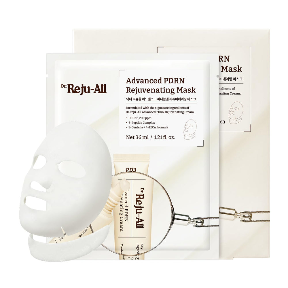 Dr.Reju-All packaging frontal mostrando set de mascarillas y beneficio práctico