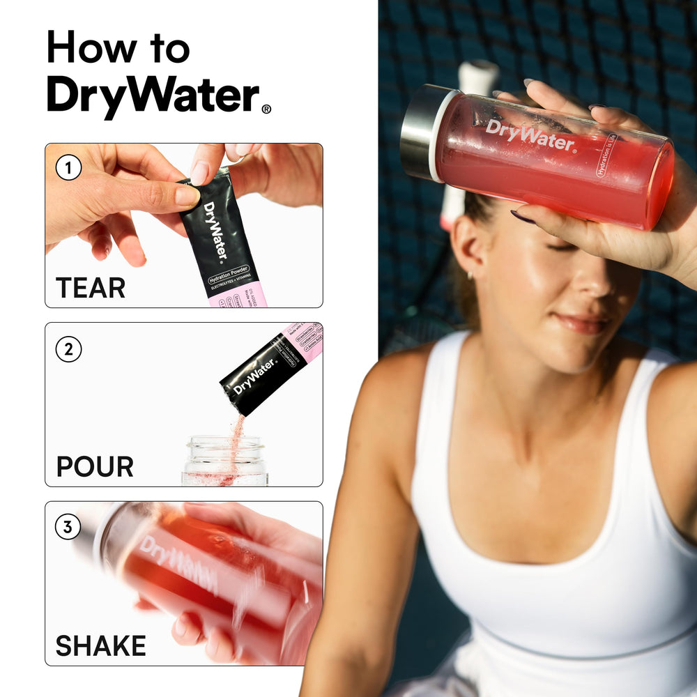 Frutas enteras usadas por DryWater que indican origen natural y vitaminas