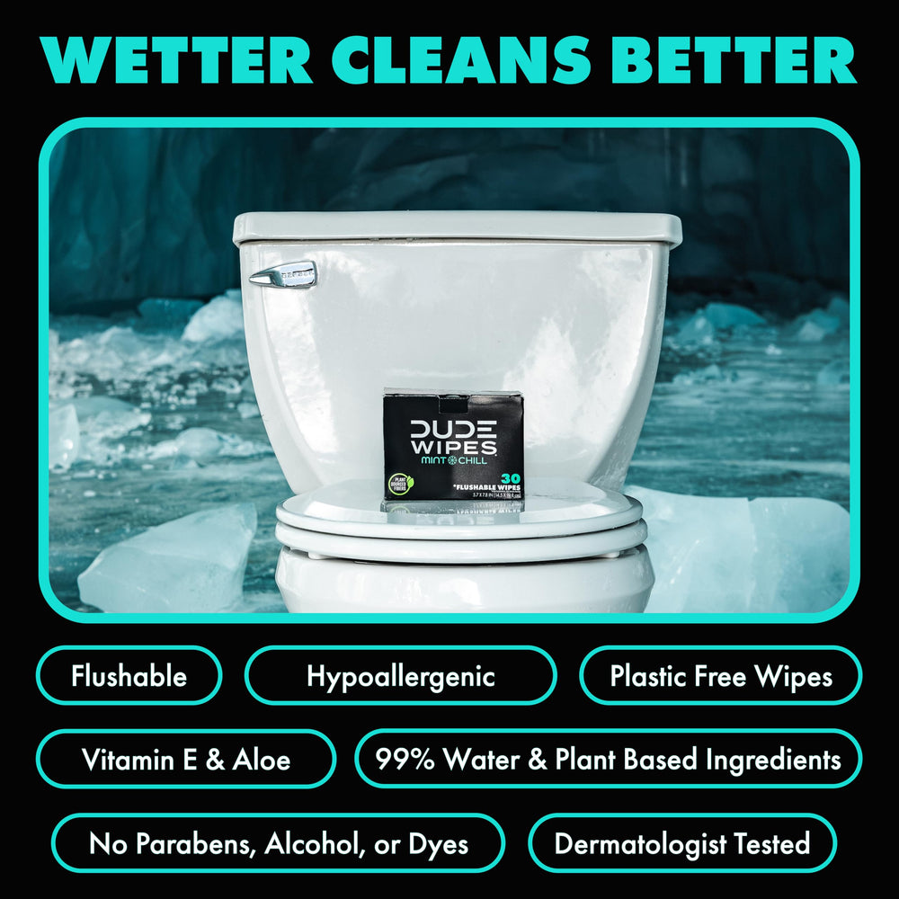 DUDE Wipes etiqueta con ingredientes como menta y aloe vera, transparencia y confianza