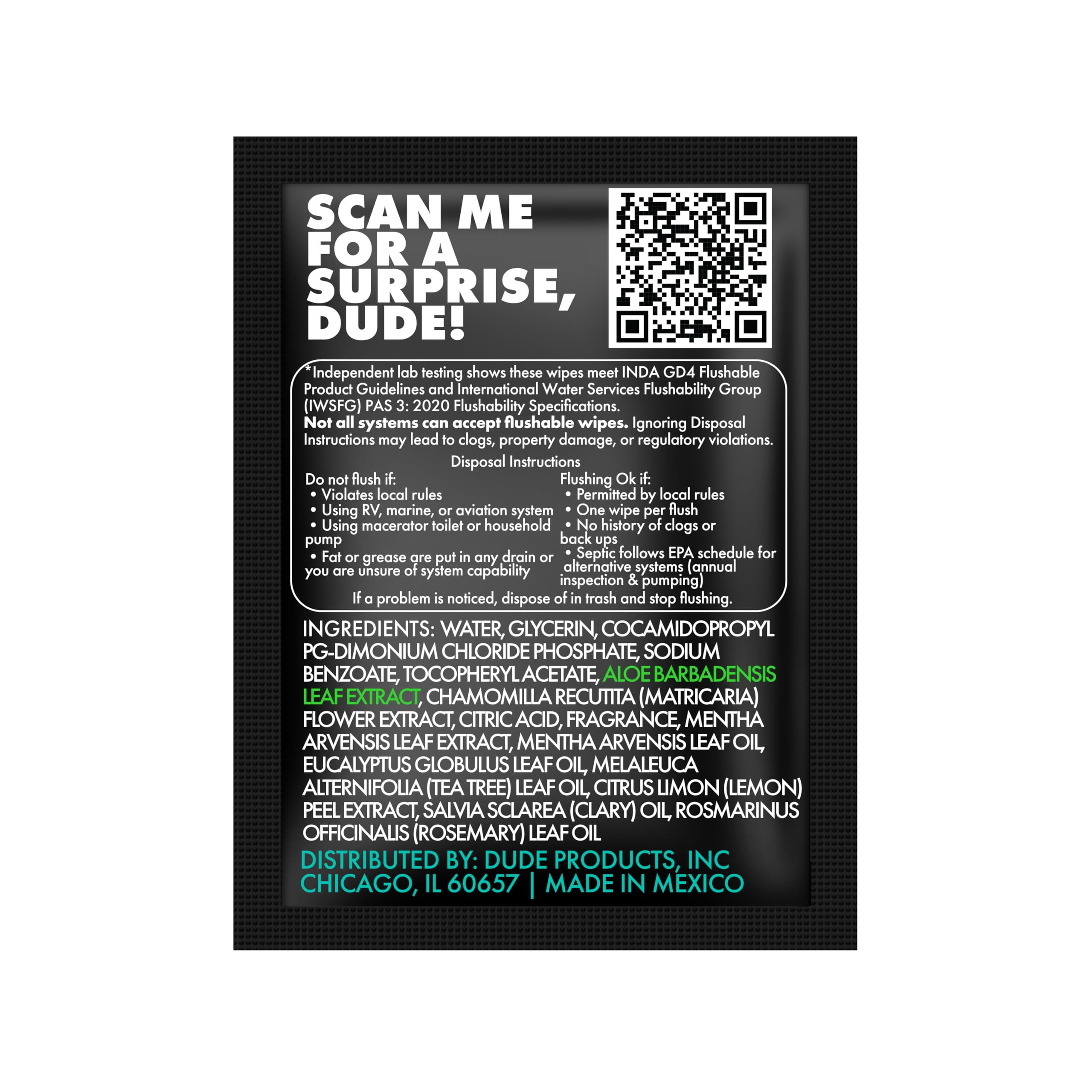 DUDE Wipes en mochila de viaje, limpieza íntima accesible durante desplazamientos