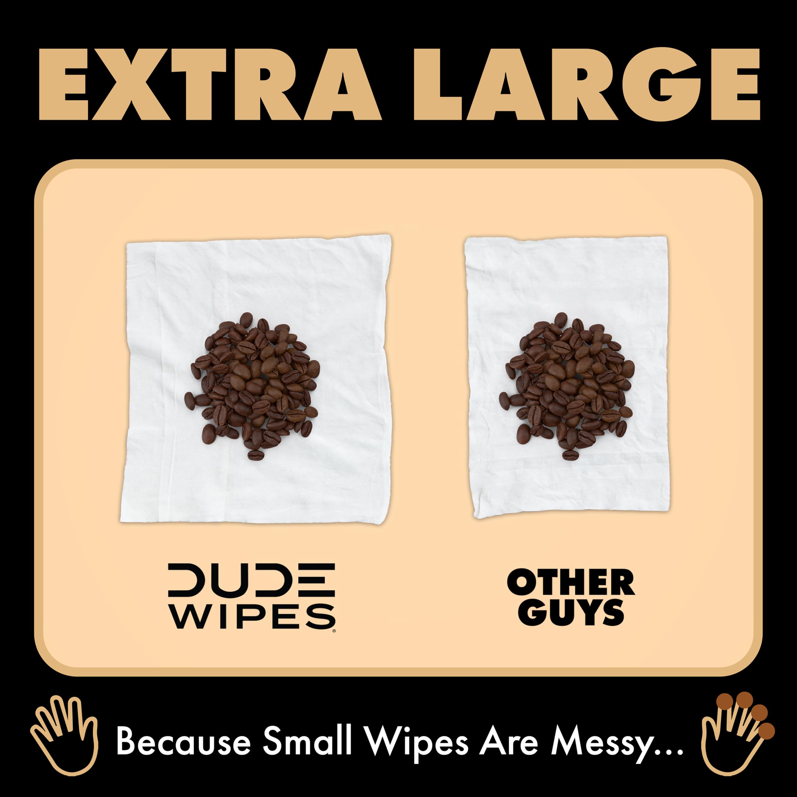 DUDE Wipes etiqueta de ingredientes con aloe, manzanilla y vitamina E visibles