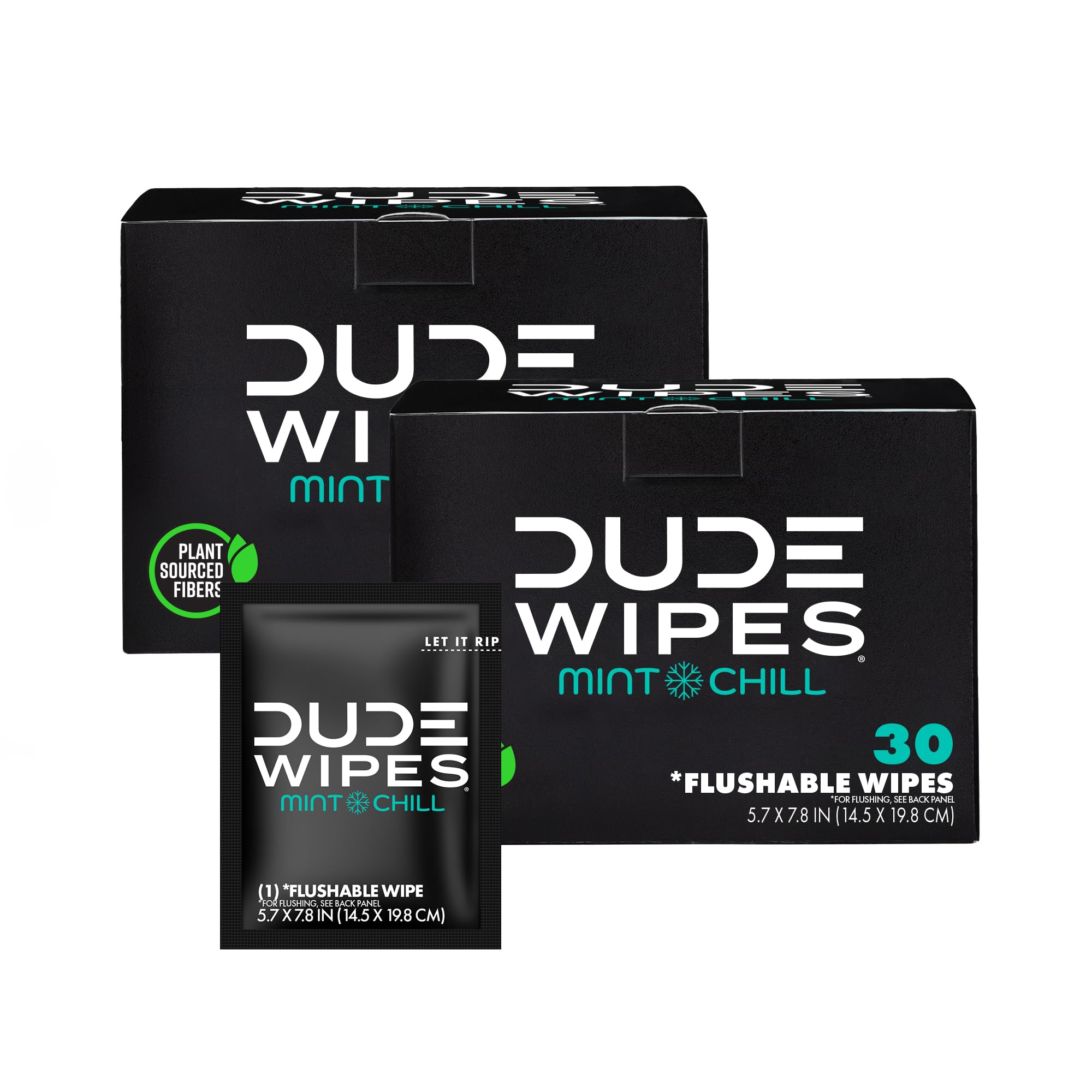 DUDE Wipes empaque frontal de viaje mostrando 60 unidades y comodidad inmediata