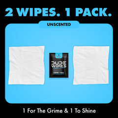 DUDE Wipes textura de toallita cercana que resalta suavidad y absorción