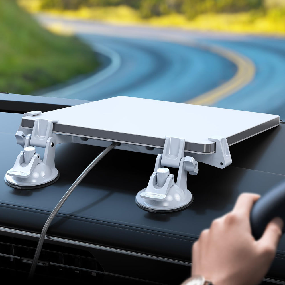 DuHeSin soporte frontal con Starlink Mini montado, muestra estabilidad segura