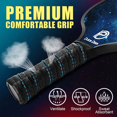 DULCE DOM handle detail showing shock-absorbing grip with ventilation for comfort benefit