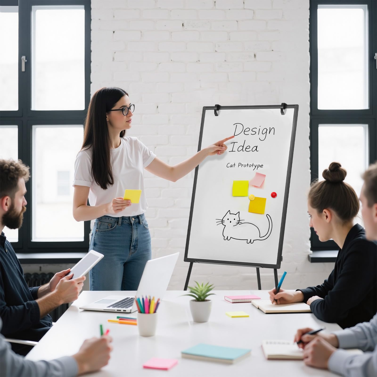 DUMOS in an office setting illustrating professional, versatile presentation use