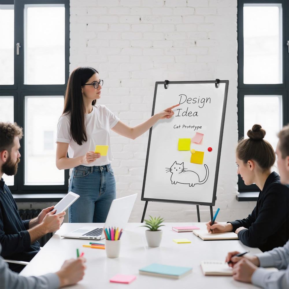 DUMOS in an office setting illustrating professional, versatile presentation use