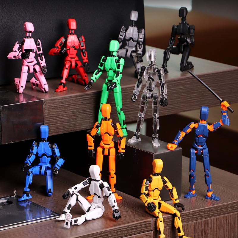Dumwick Titan 13 set de cinco figuras mostrando combinaciones cromáticas